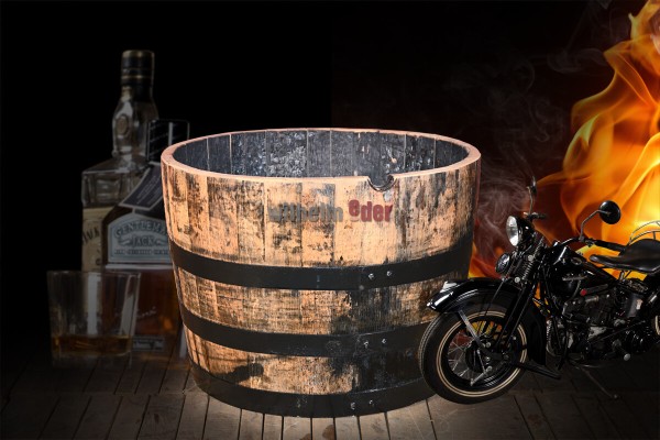 Flower pot - original Jack Daniel's barrel